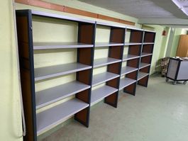 Massives Metallregal, Lagergestell Archivregal 480x35x184cm