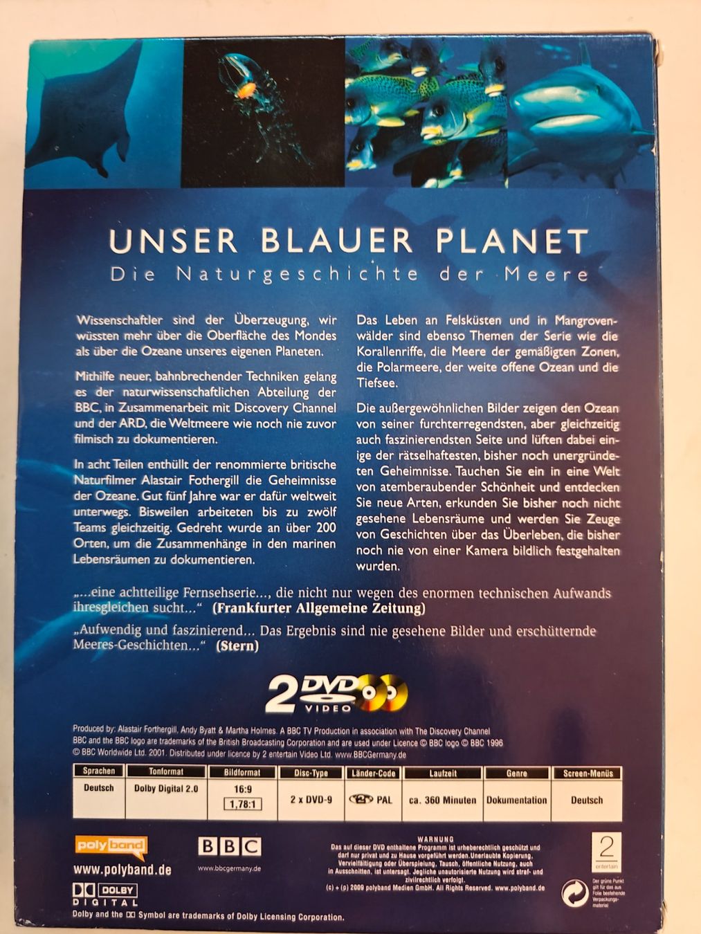 Tutti i DVDs: Unser blauer Planet – Usato da Filzbach venduto da Sabenasi 1