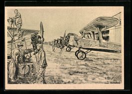 Augsburg, Schulflugzeuge beim Einfliegen