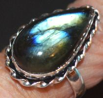 Ring L-7383 – Labradorit - Verstellbar