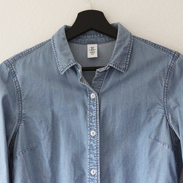 H&M Camicette: LYOCELL | Weiche hellblaue Bluse 34 | «Jeansbluse» Hemd – Usato da Engelburg venduto da Rmueller 1