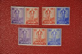 Z23-Z24A Zusammenhängende aus PP Block 1936 postfrisch