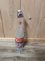 Alte Antike Henniez Sante Glasflasche mit Buegel defekt