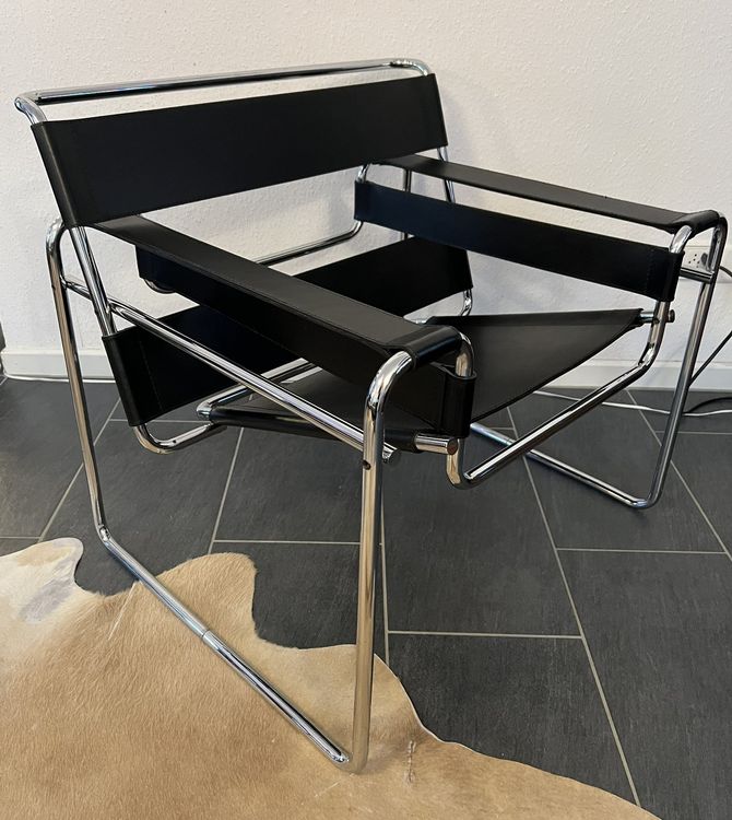 Wassily Chair Original Knoll International Leder schwarz Kaufen auf
