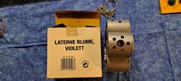 Laterne Blume Violett, Vintage Deko, Top Zustand!