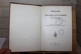 Bibliographie der Neurologie und Psychiatrie für 1913