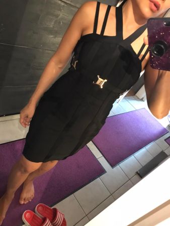 Elegantes Frauen Abendkleid Sexy Kleid Schwarz Gr XS