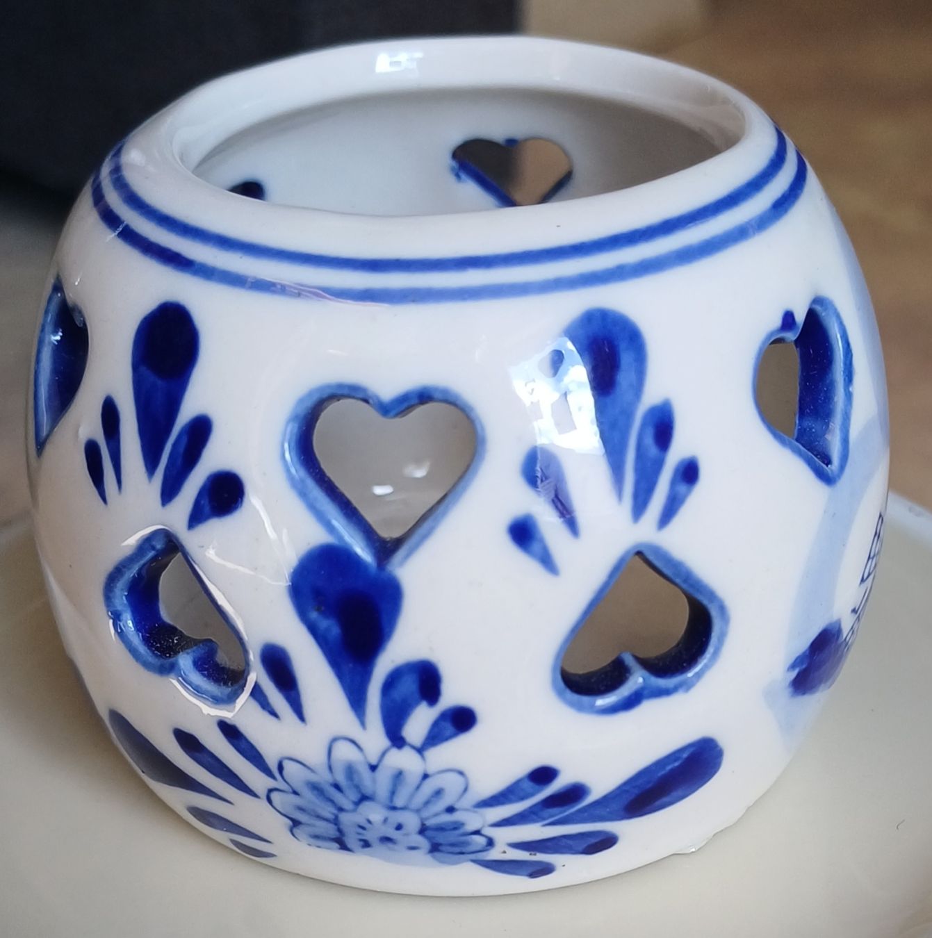 Portacandele: Delft Blau Holland Keramik Teelichhalter – Usato da Merenschwand venduto da Brockinell 2