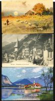 1900/10: Lot mit 12 verschied. Karten von Schokoladefirmen