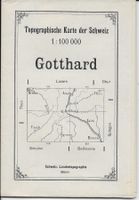 Topographische Karte (Dufour) GOTTHARD 1910