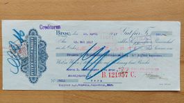 Antike Quittung Broc Kanton Freiburg 1917