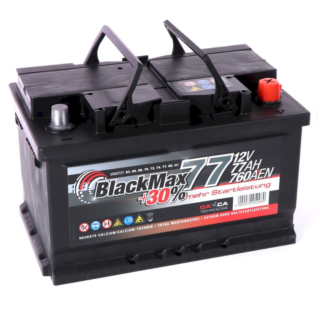 Batterien: BlackMax +30% 12V 77Ah Autobatterie – Neu und originalverpackt aus Bottighofen von zaap 2