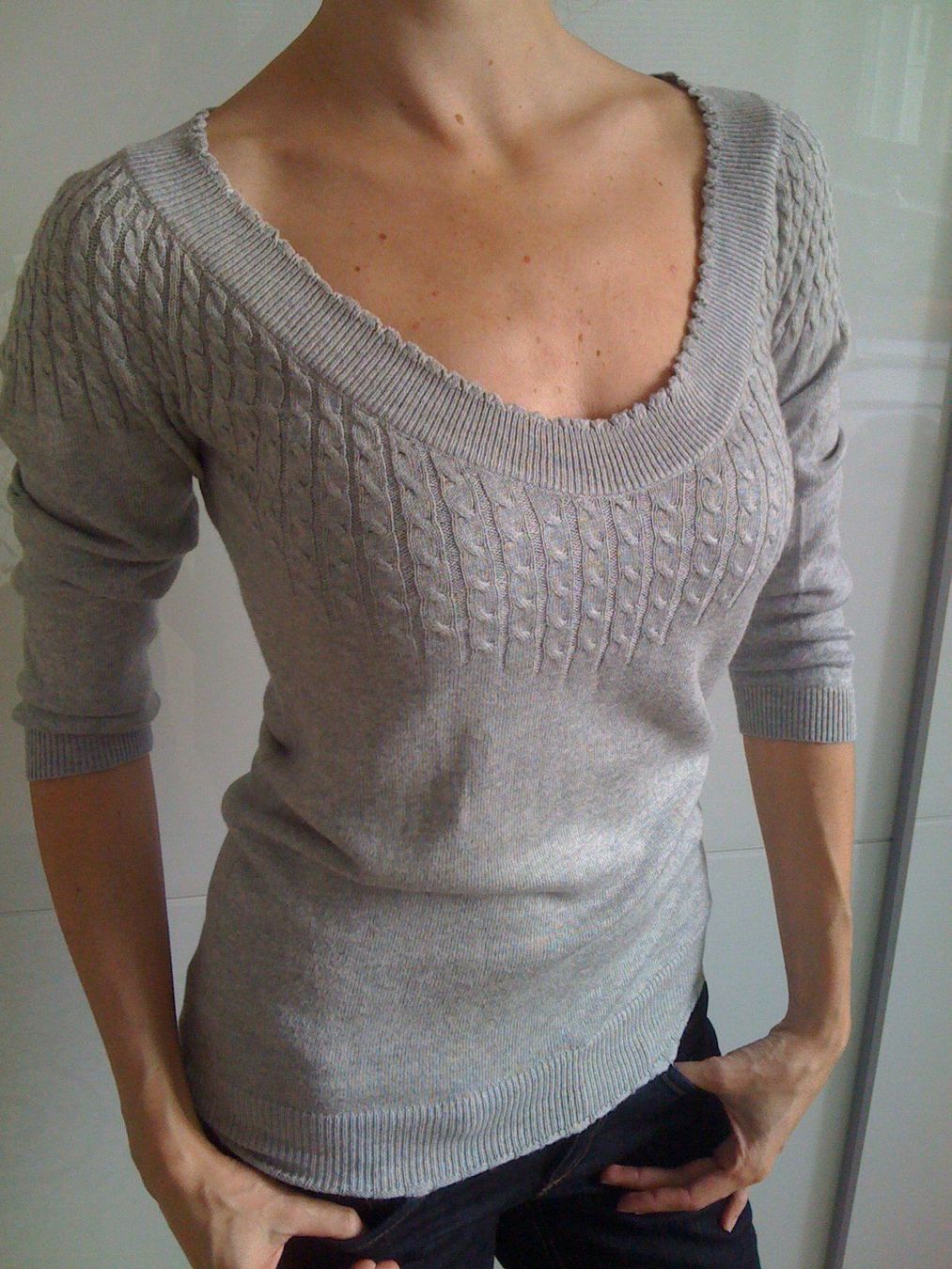 Mango Maglioni & Felpe: 🤩MANGO STRICK PULLOVER HELLGRAU & ZOPF-MUSTER NEU & D&G P. – Nuovo (secondo la descrizione) da Olten venduto da Naja-Twins-Twins