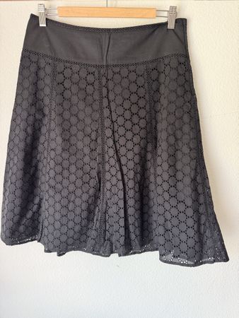 H&M Black Broderick  Skirt 