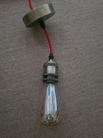 Retro-Hängelampe mit Edison Glühbirne - Top Zustand!