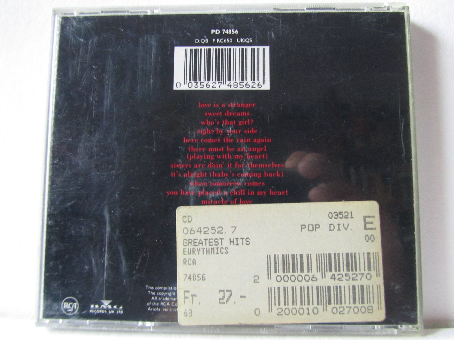 CD: Eurythmics, CD, greatest hits – Usato da Weiningen ZH venduto da dietsch57 1