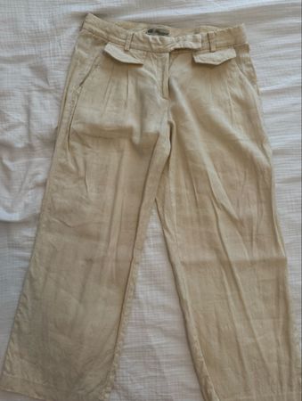 Capri-Hose Blumarine Leinenmix Grösse 34