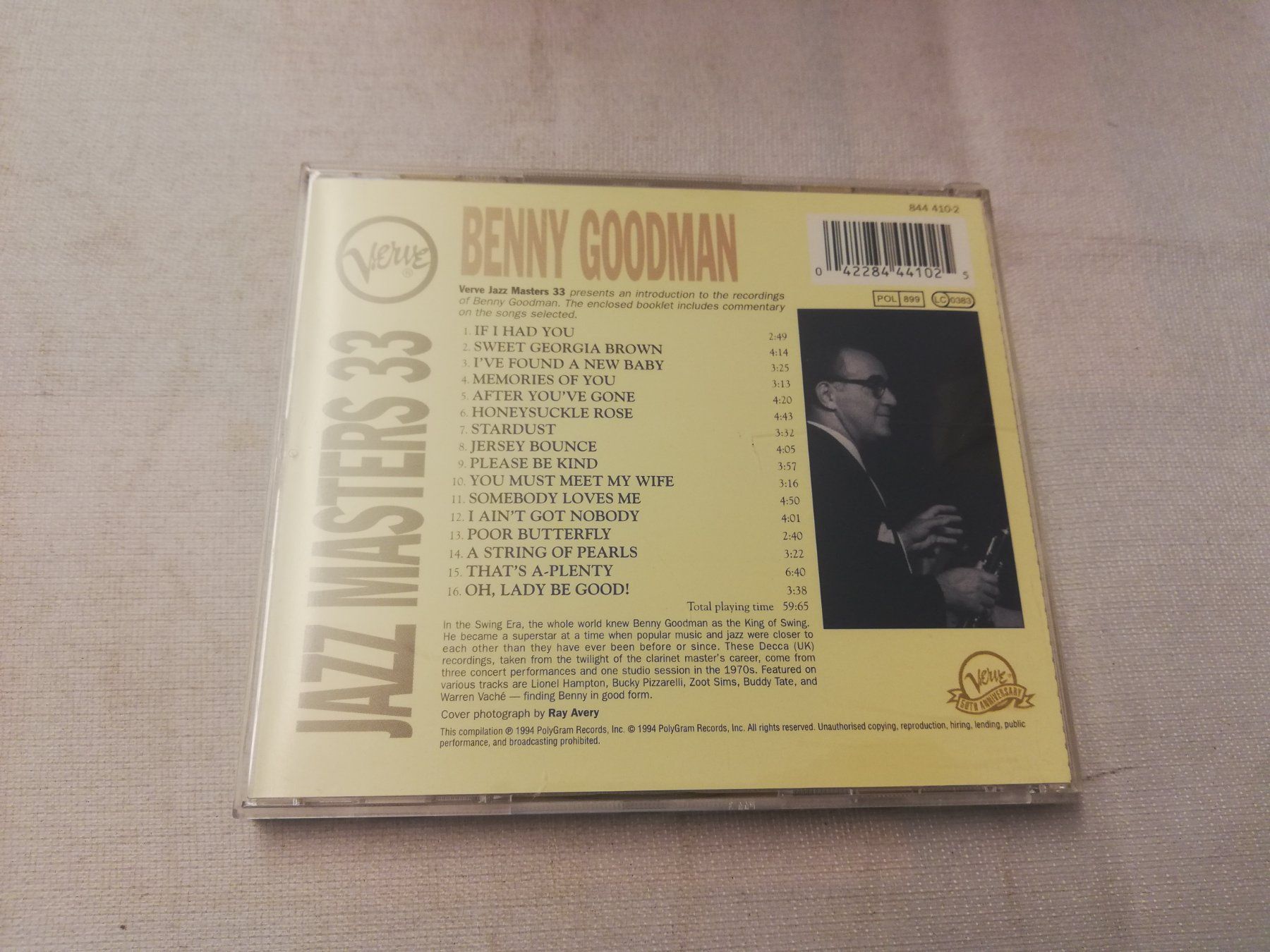 CD: BENNY GOODMAN - JAZZ MASTERS 33 – Usato da Bern venduto da Vinylsound.ch 1