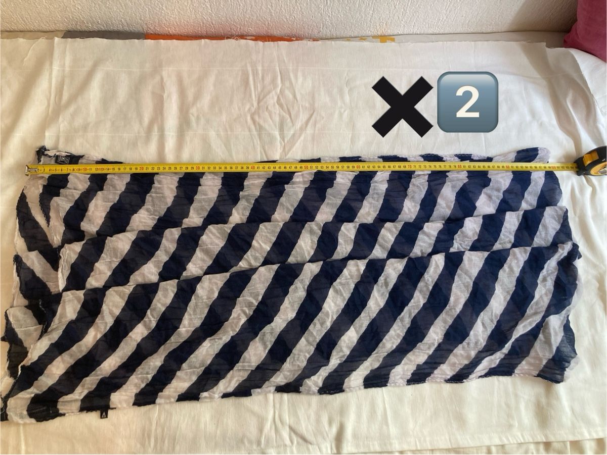 Foulard & Sciarpe: Gaastra Scarf Blue White Striped Pattern  – Usato da Zürich venduto da sele_x 1