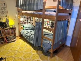 Stockbett und Matratzen, Holz, Ikea