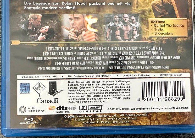 Tutti i DVDs: Robin Hood Beyond Sherwood Forest Blu-ray – Usato da Beringen venduto da Mantafisch1 2