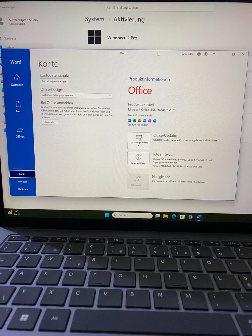 Microsoft Notebook: Microsoft Surface Laptop Studio i7-11370H+32GB+1000GB+4GB – Usato da Bülach venduto da samang 5