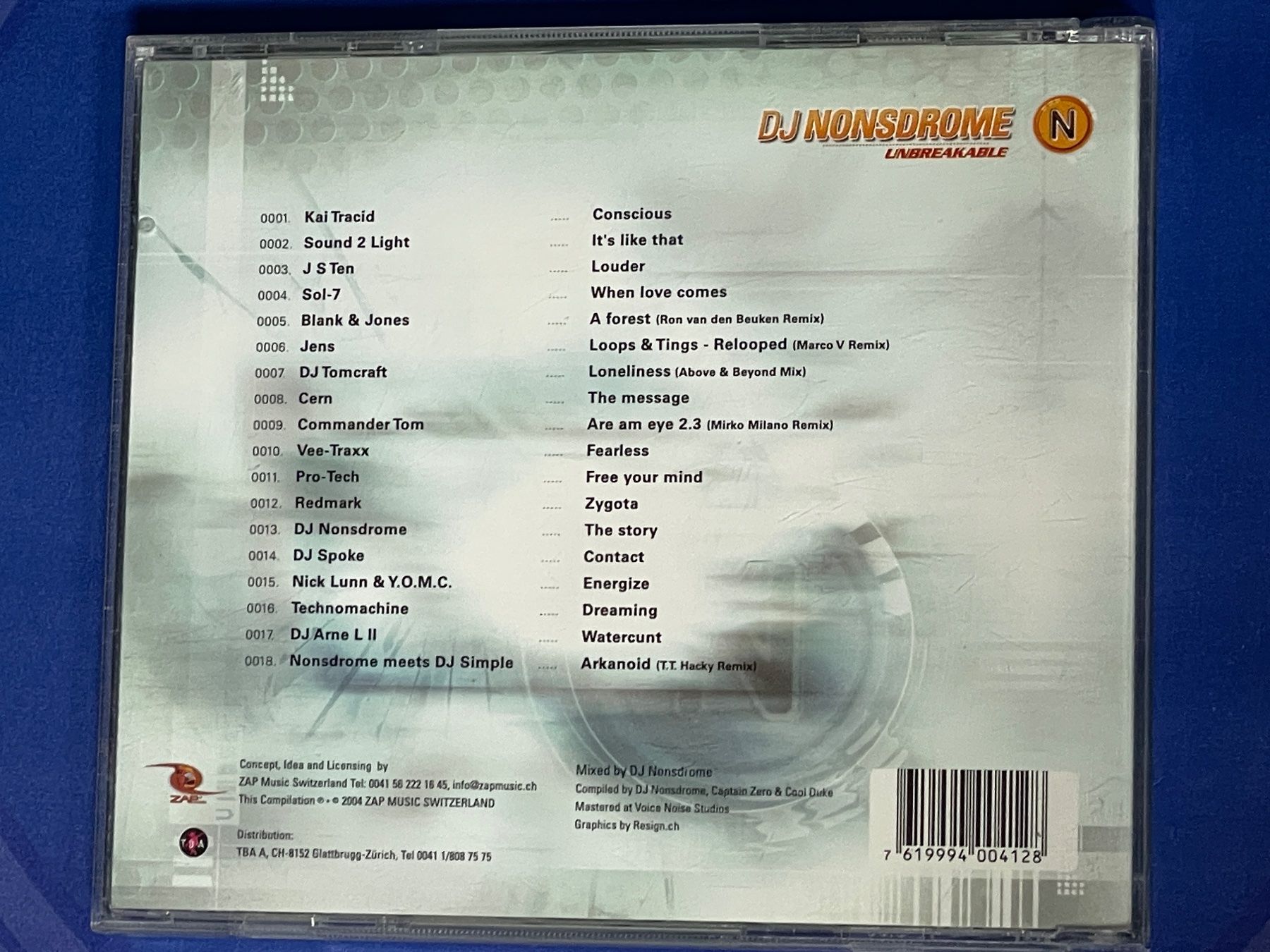 CD: DJ Nonsdrome ' Unbreakable - Remember - Top RAR – Usato da Muri b. Bern venduto da AdidasCollector 1