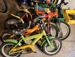 Lot5 Kinder Velos Kinderfahrräder 12-16 Zoll, Scheunenfunde