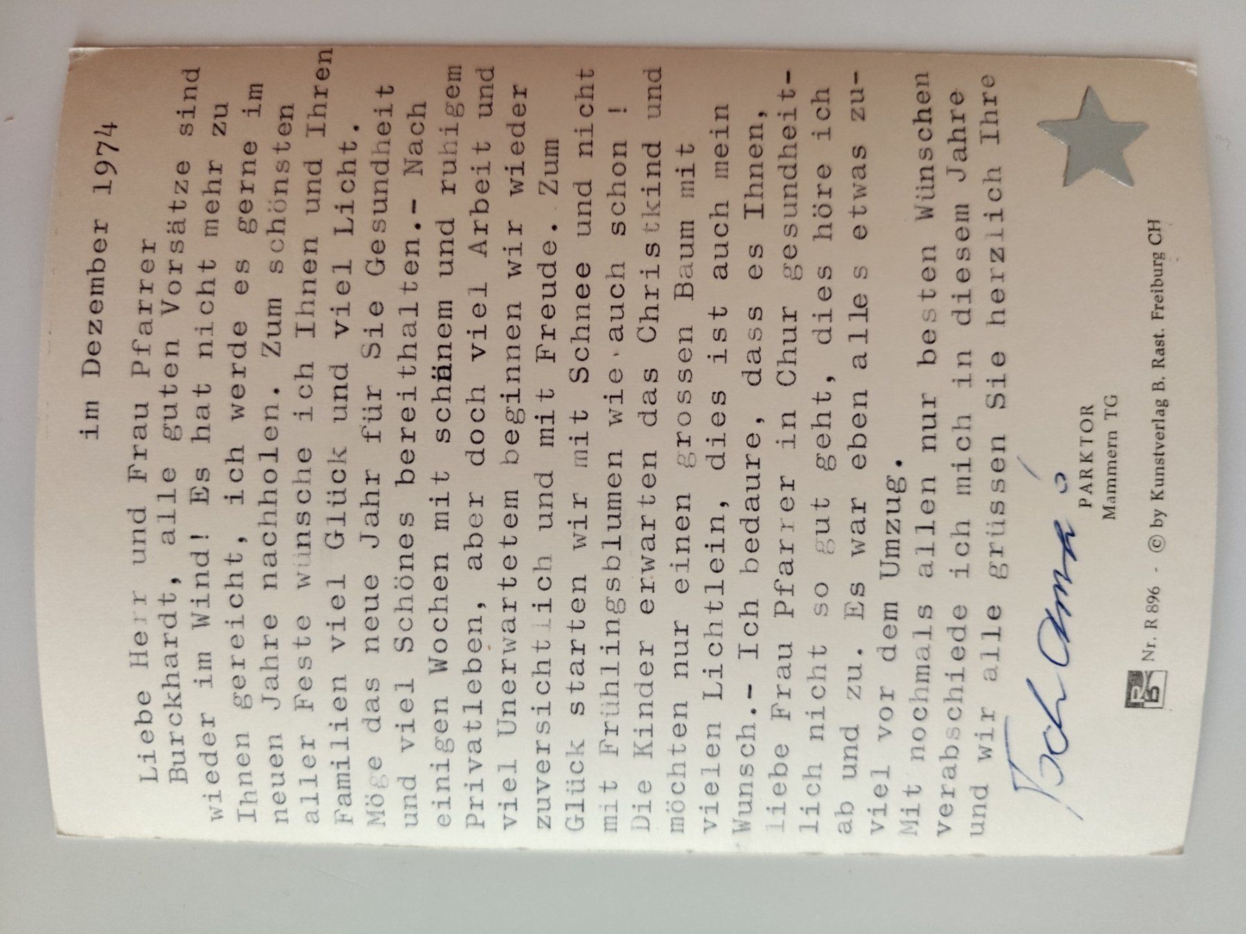 Cartoline postali: Mammern Parktor  TG dat. 1974 B.Rast – Usato da Ohmstal venduto da Lebensfreude05 1