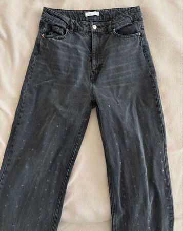 Jean noir taille haute, coupe droite - Taille 40