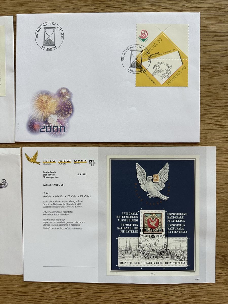 Tutti i francobolli: Schweiz - 8x FDC Kleinbogen Lot – Usato da Schmitten / FR venduto da Samsara169 4