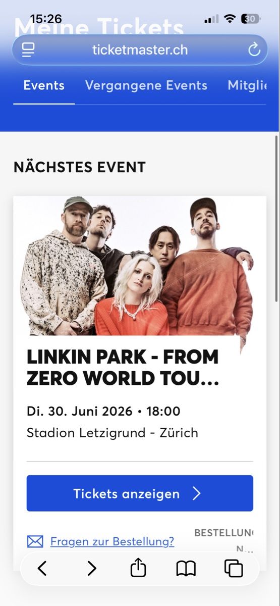 Biglietti: 2 x Mobile Tickets Linkinpark – Nuovo e nell'imballaggio originale da Zuben venduto da mischa.c