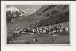 AK 1950 Panorama Airolo mit Gotthardpass