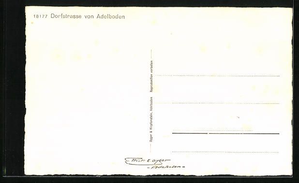 Cartoline postali: Adelboden, Dorfstrasse mit Friseurgesch – Usato da Berlin venduto da bartko-reher 1