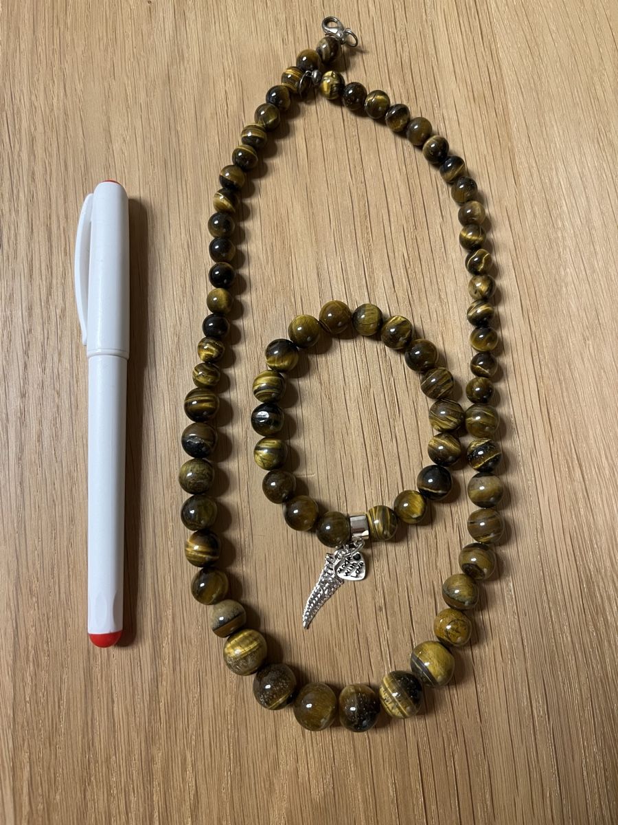 Altri gioielli: Tiger Eye Necklace & Bracelet Set – Nuovo e nell'imballaggio originale da Affoltern am Albis venduto da dan_jm8b 1