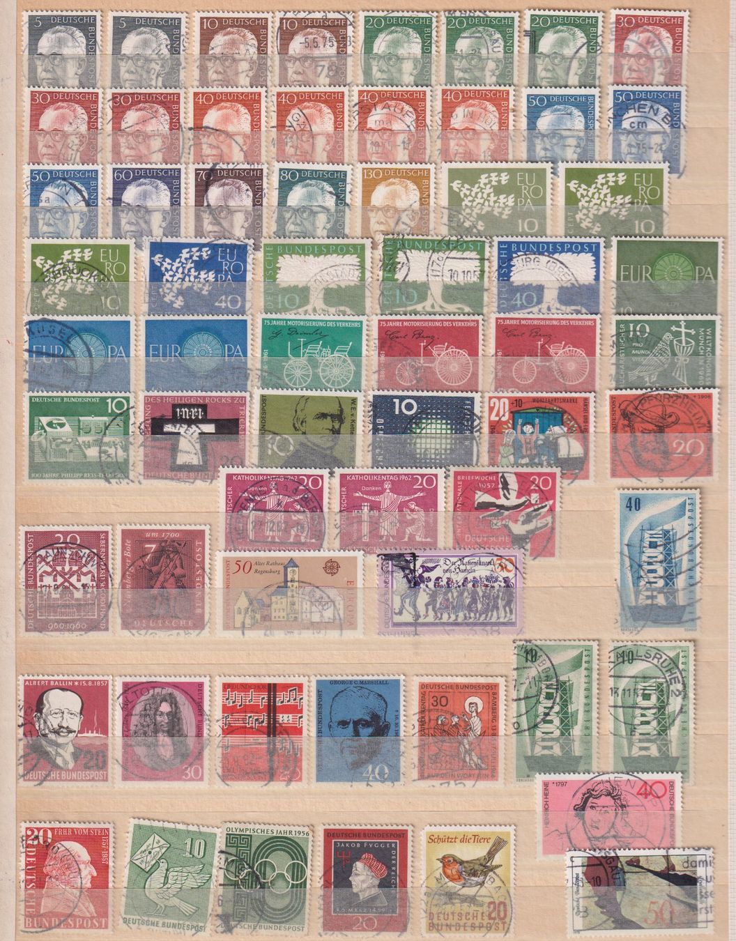 Alle Briefmarken: D-Bundespost. Grosses Lot Rundstempel – Gebraucht aus Koblenz von Boerse6 2