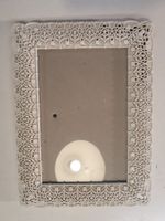 Bilderrahmen weiss ornamentiert 14.5.x 19.5 cm