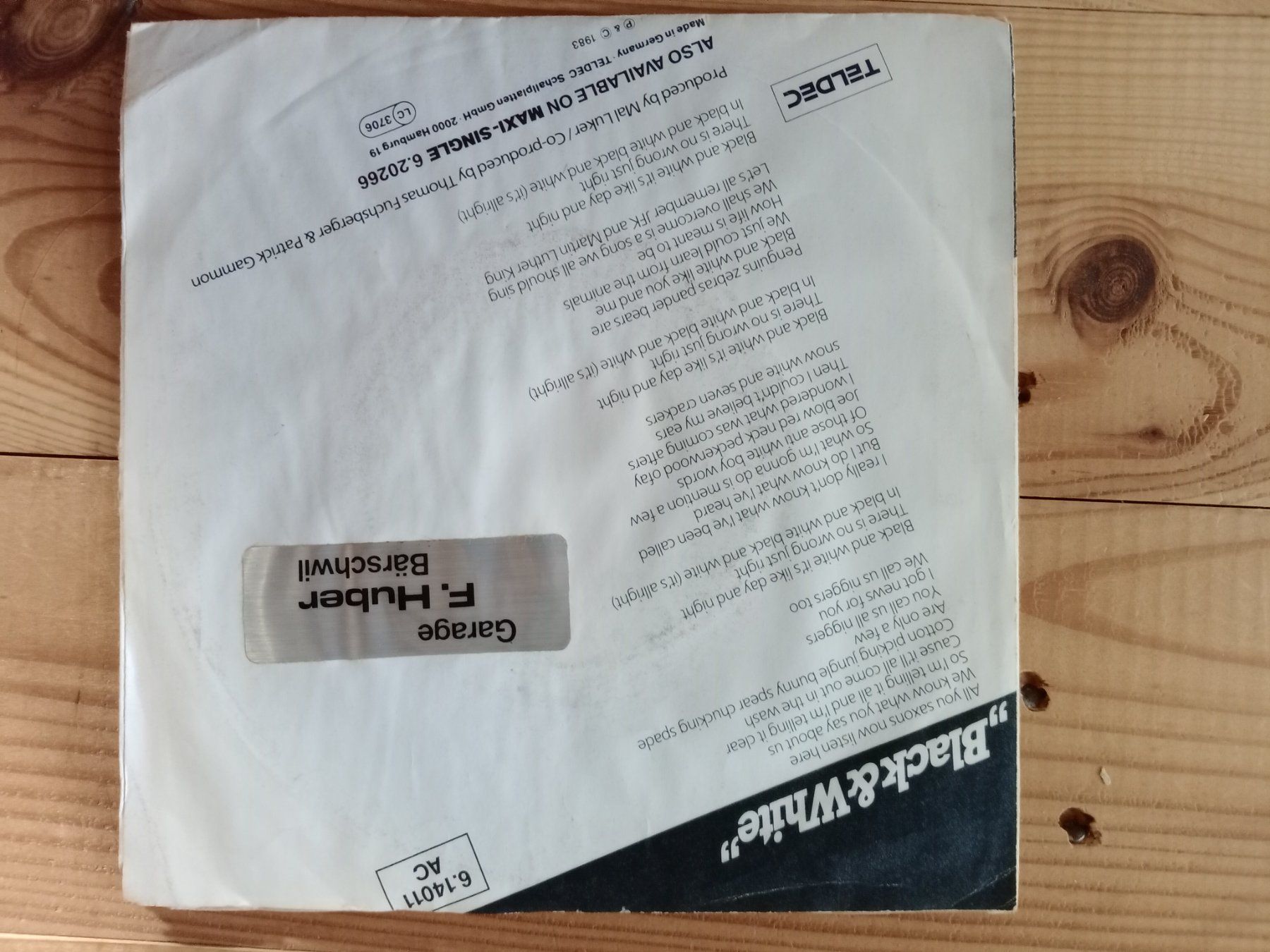 Patto Black White Single Schallplatte Top Zustand (Gebraucht) in