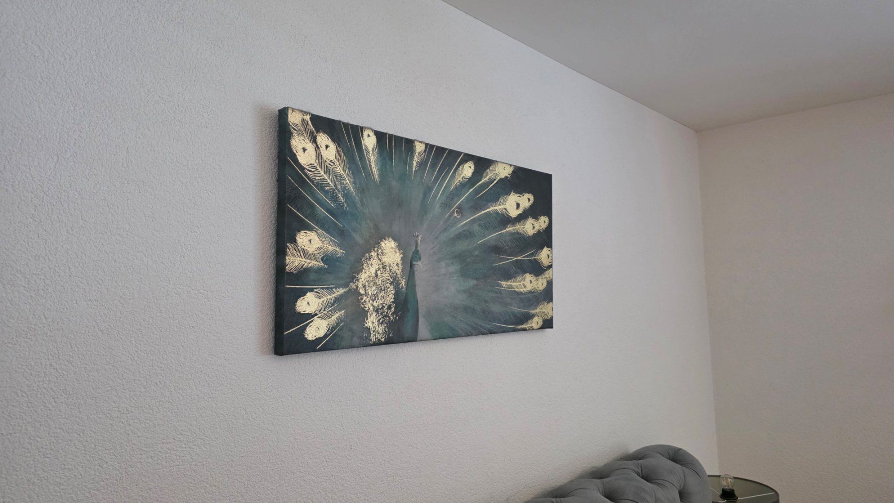 Maisons du monde Tutte le decorazioni: Gemälde Pfau mit goldenen Federn 90x45cm – Usato da Rorschacherberg venduto da Master_Yoda 1