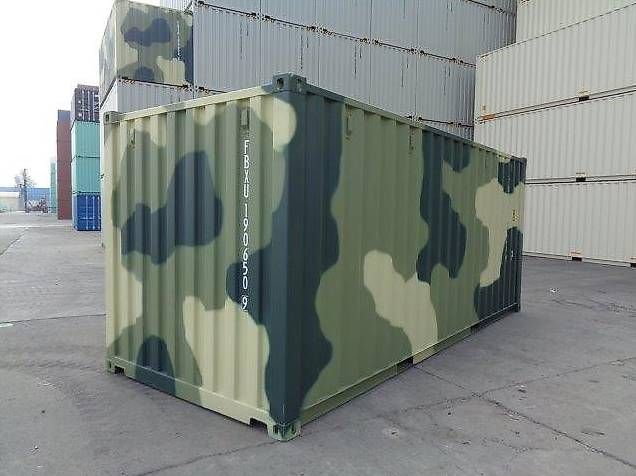 Altro per Ufficio & Commercio: 20' Seefrachtcontainer / Tarnfarbe Armee – Usato da Bern venduto da Containerhandel 1