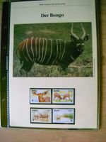WWF Der Bongo Sammlung Seite mit Briefmarken