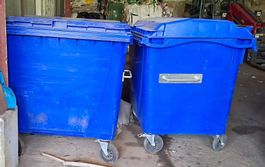 Blauer Kunststoff Container ca 240 Liter, Wasserdicht