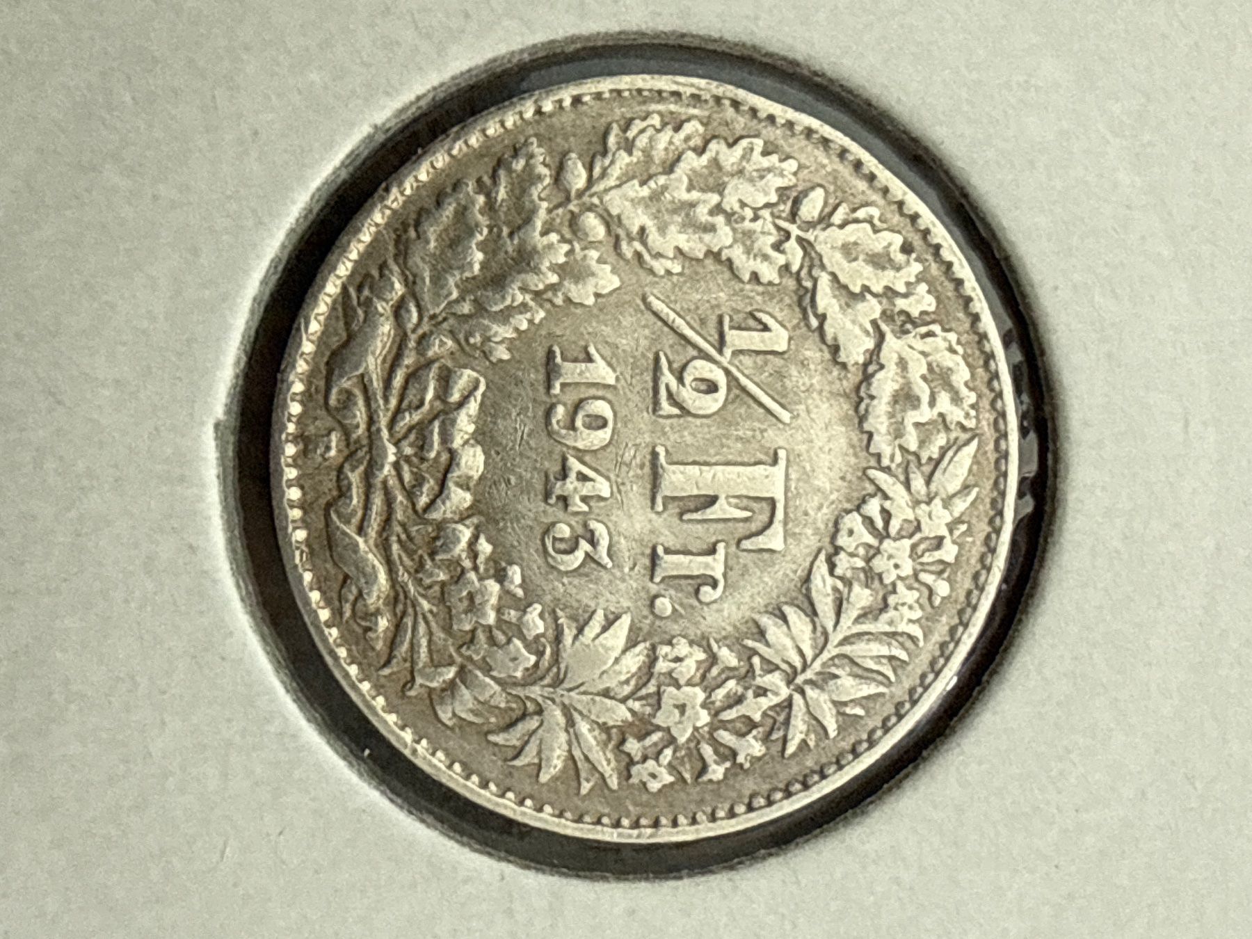 Toutes les monnaies: Swiss ½ franc 1943 Silver Coin – D'occasion à Pully par ta571 1