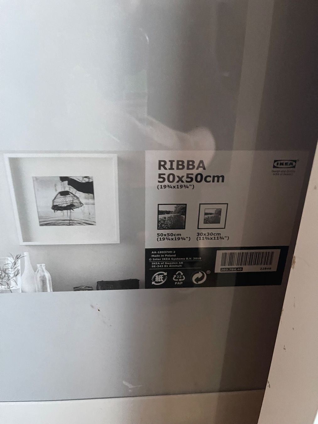 Ikea Bilderrahmen: Ikea Bilderrahmen Ribba 50x50 weiss Holz Plexiglas – Gebraucht aus Nussbaumen AG von normajeanbaker 1