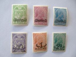 FL - Serie Freimarken 1920 - Arabesken Aufdr., **/postfrisch