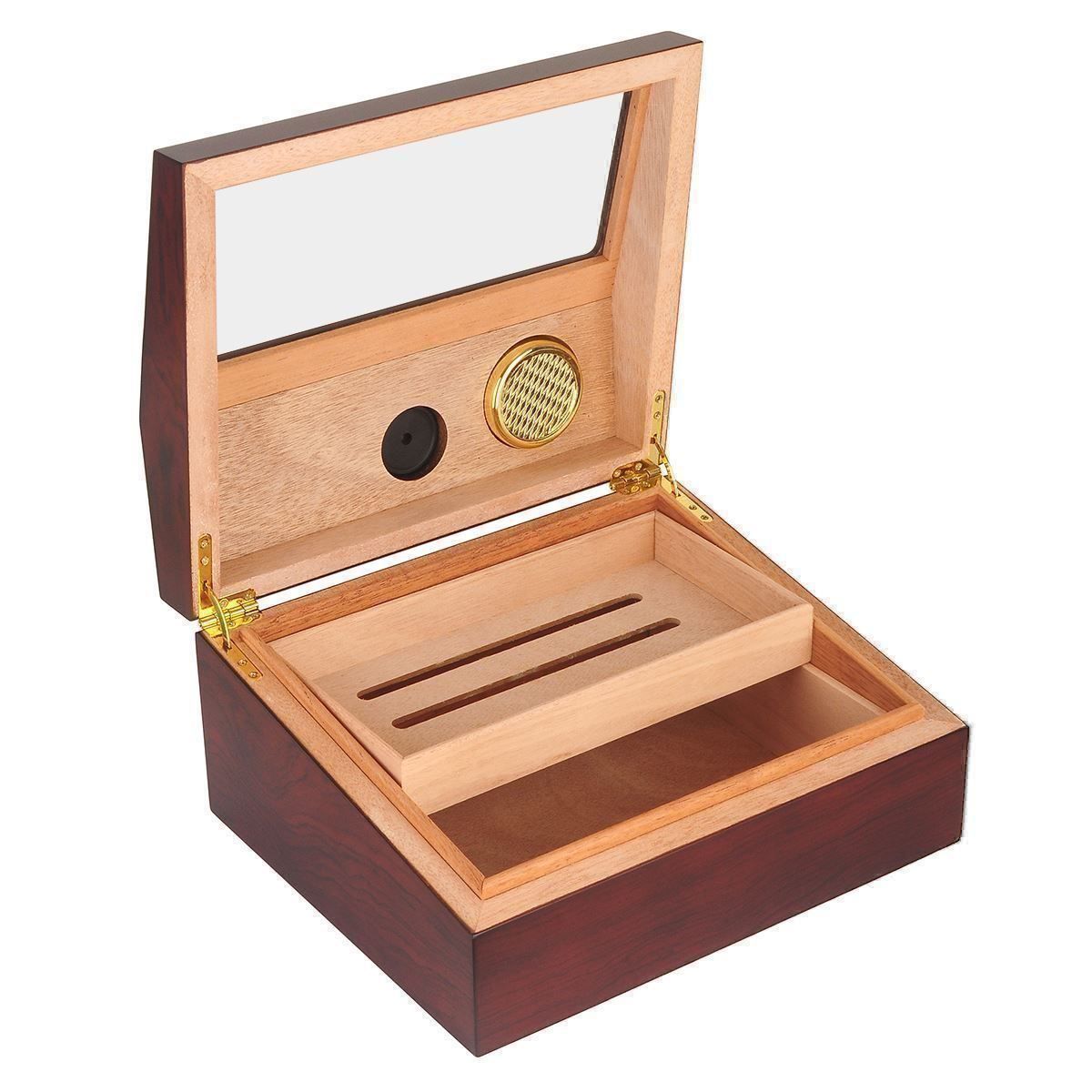 Humidore: Zigarren Humidor Holz Box mit Hygrometer – Neu (gemäss Beschreibung) aus Thun von 365buy 2
