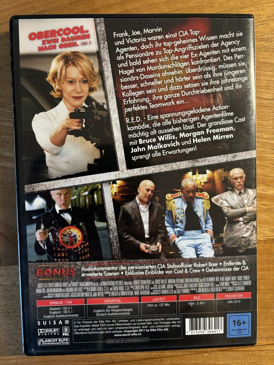 Tutti i DVDs: DVD RED - retired extremly dangerous – Usato da Belp venduto da brb66 1