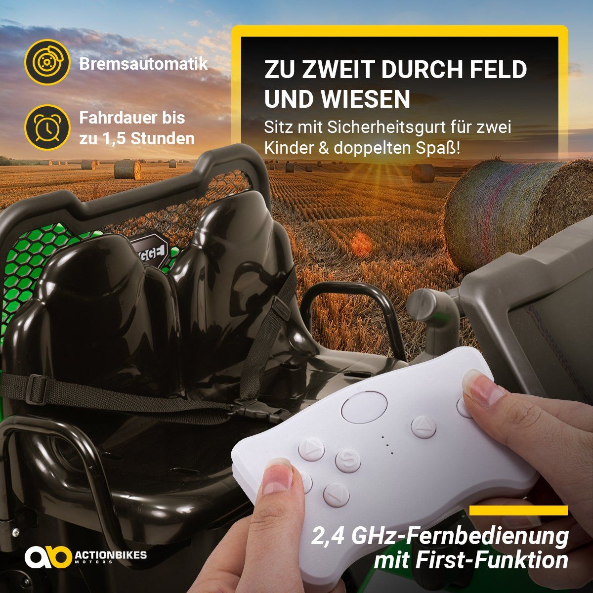Veicoli per bambini: UTV-Kinder-Elektroauto A730 mit 6x4 Vierradantrieb, 2-Sitzer – Nuovo e nell'imballaggio originale da Cham venduto da G-Money_swiss 5
