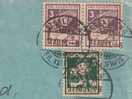 Zu. Nr. J4 im Paar und J5 auf Brief