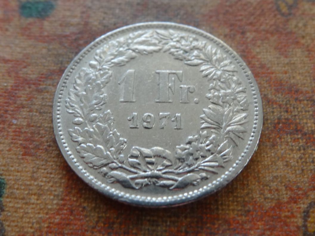 Tutti le monete: 1 Fr. 1971 – Usato da Romanel-sur-Lausanne venduto da Swift13